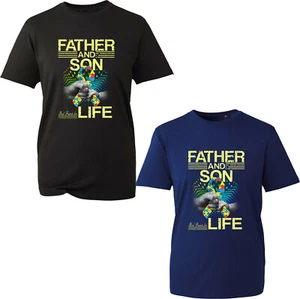 Autism Awareness Father & Son Best Friends For Life T-shirt Unisex Gift Tee Tops - Picture 1 of 2
