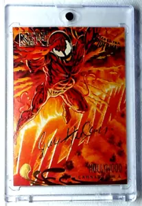 1995 Spider-Man Gold Signature Carnage Card 140 HOLLYWOOD. - Picture 1 of 2