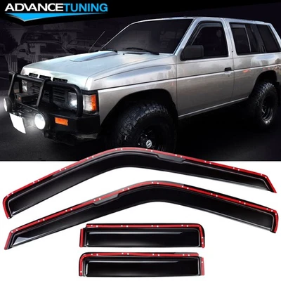 Fits 90-95 Nissan Pathfinder 4DR In Channel Window Visors Rain Sun Guard - 4PCS — 第 1/4 张图片