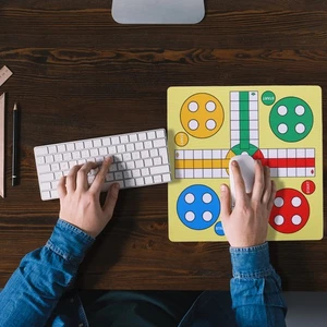 Flying Chess Board Büro Nonslip Mouse Pad Mauspad Mit Gummibasis - Photo 1/12