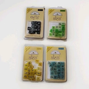 Doodlebug Designs Etc's & ABC Acrílico Cuadrados Letras Minúsculas NUEVOS 4 Paquetes - Imagen 1 de 9