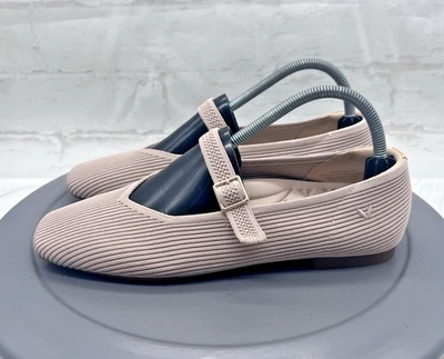 Vivaia Shoes Margot Mary Jane Womens 42 EU Cream Knit Square Toe Flats - Image 1 of 4