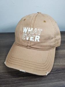 Whatever Novelty Mütze Kappe abgenutzt hellbraun Strapback bissig Teen sarkastischer Humor - Bild 1 von 11