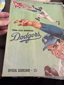 Original 1966 Los Angeles Dodgers Sandy Koufax official scorecard VS Cardinals - Picture 1 of 6