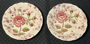 Juego de 2 cuencos de postre de frutas Johnson Brothers Rose Chintz 5,25" Inglaterra - Imagen 1 de 5
