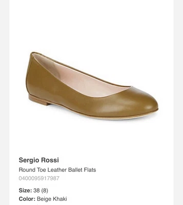 Sapatos de bailarina SERGIO ROSSI. Tamanho 38 Novo com etiquetas - Imagem 1 de 4