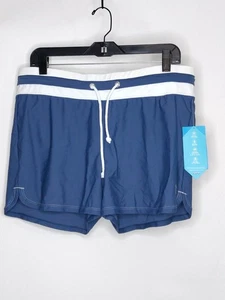 NWT Free Country Swimming 2XL Shorts Blue/White Elastic Waist With Drawstrings - Picture 1 of 2