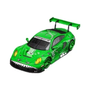 Mini 1:64 Porsche 911 GT3 Green Dinosaur Alloy Car model - Picture 1 of 11