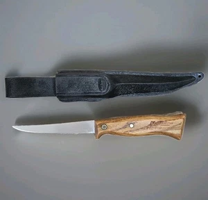 Vintage Ka-Bar Pro-Fisherman USA Fillet Knife W/ Belt Loop Hard Shell Sheath - Picture 1 of 10