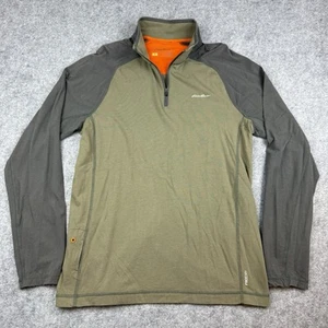 Eddie Bauer Camicia Uomo TL Alta Grande Travex 1/4 Zip Pullover Outdoor Casual - Foto 1 di 14