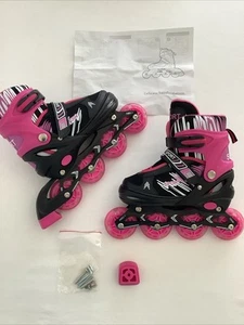 Sport Roller Blades Pink And Black Children's Size M 35-38 - Picture 1 of 7