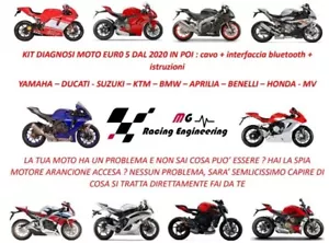 KIT DIAGNOSI PER MOTO EURO 5 YAMAHA DUCATI SUZUKI KAWASAKI+ OBDII + ISTRUZIONI - Afbeelding 1 van 5