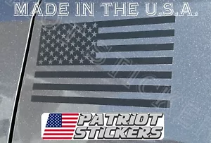 Pair Matte Black American Flag Die Cut Vinyl Decal Stickers for Trucks, SUV - Picture 1 of 11