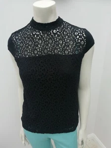 Ladies Beautiful Black Andrew Marc Top Size Small NWT - Picture 1 of 8
