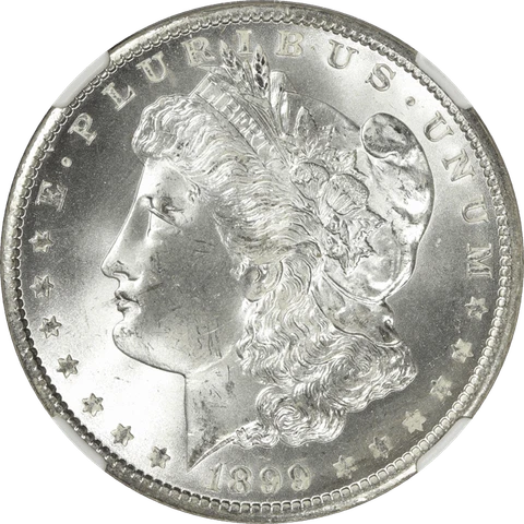 1899-O Morgan Silver Dollar $1 NGC MS 65 Cover