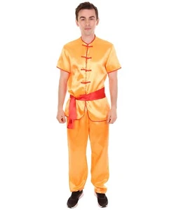 Men’s Traditional Kung Fu Orange International Costume HC-1096 - Picture 1 of 9