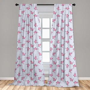 Cat Lover Microfiber Curtains 2 Panel Set for Living Room Bedroom in 3 Sizes - Picture 1 of 2