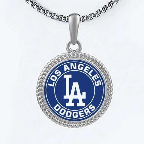 Los Angeles LA Dodgers Womens Mens Link Chain Pendant Necklace w Gift Pkg D22 Cover