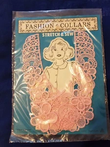 Stretch & Sew Lace Collar Pink for Sewn on Accent or Removeable Collar - Picture 1 of 2