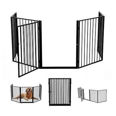 MARKENLOS 5-teilig Kaminschutzgitter Schutzgitter Ofenschutzgitter Gitter Tierschutzgitter