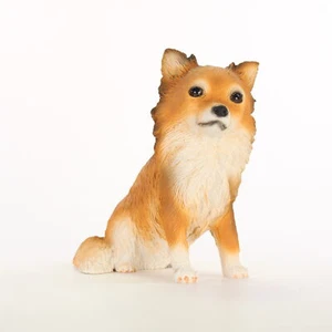 Chihuahua Figurine Hand Painted Statue Longhair - Picture 1 of 1
