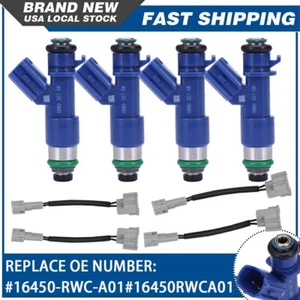 4x Acura RDX 410cc Denso Fuel Injectors w/Plug & Play Adapters For Honda Integra - Bild 1 von 11