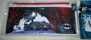 1991 Batman Returns Batman and Batmobile Pencil Pouch NEW AND SEALED - Picture 1 of 3
