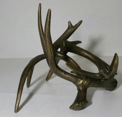 SPI Home - 1 Bottle Wine Holder/Rack (Aluminum, Deer Antlers Sculpture) - Image 1 of 4