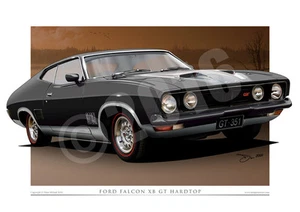 Ford XB GT Falcon Print - Classic XB GT Coupe Digital Art from Unique Autoart - Bild 1 von 21