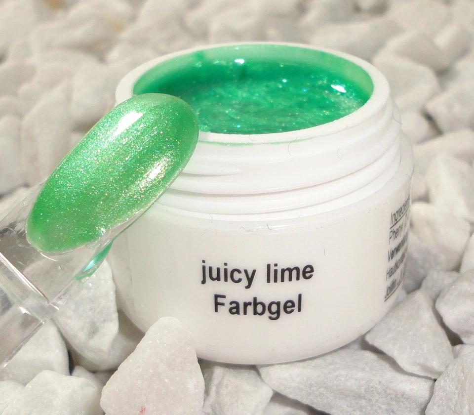 Jolifin UV LED Farbgel Farbe Juicy Lime Grün farbig Nagelstudio Gel Trend Nails - Bild 1 von 2