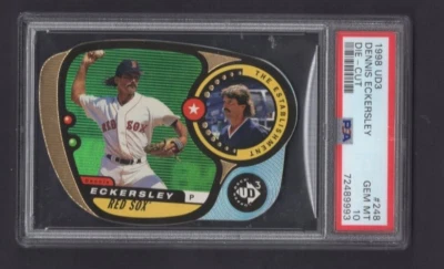 UD3 1998 ARCO IRIS TROQUELADO ORO #248 Dennis Eckersley #4/100 PSA 10 gemas como nuevo Pop 1 Foto 1 de 2