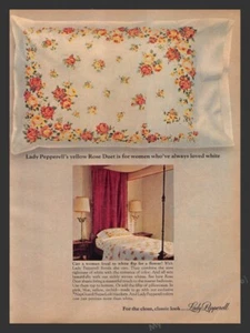 1964 Lady Pepperell Linens "Rose Duet" Pattern Print Advertisement Ad - Picture 1 of 1