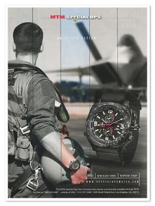 Reloj MTM Special Ops Negro Cobra 2012 Impresión Página Completa Revista Reloj Anuncio - Imagen 1 de 4