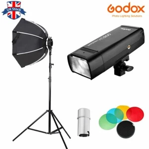 Godox 2.4 TTL HSS AD200 1/8000s Pocket Flash+65cm Foldable Octagon Softbox Stand - Picture 1 of 10