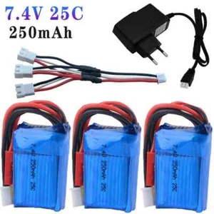 Batteria Lipo 3x 7.4V 250mAh 25C 2S per Orlando Hunter 1:35 Mini RC auto arrampicata - Foto 1 di 6