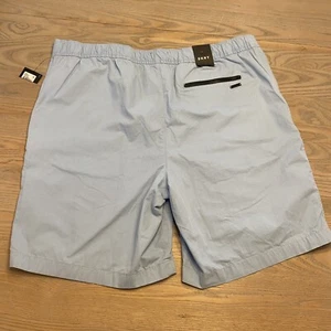 NEW DKNY Blue Americana Shorts Mens XXL 8.5” Ins Flat Front Pockets Stretch $69 - Picture 1 of 19