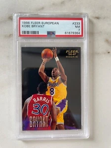 1996-97 Fleer European - Kobe Bryant #233 RC - PSA 7 Los Angeles Lakers - Bild 1 von 2