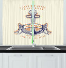 Ensemble de 2 panneaux rideaux de cuisine marins d'ancrage rideaux de fenêtre 55" X 39"