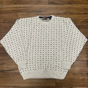 Vintage 90s Authentic Issue 90 Crewneck Sweater Mens L Birdseye Fisherman USA - Picture 1 of 6
