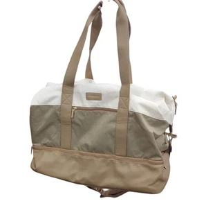 Lovevook Reisetasche Reise Fitnessstudio beige creme verstellbarer Riemen Reißverschluss  - Bild 1 von 11