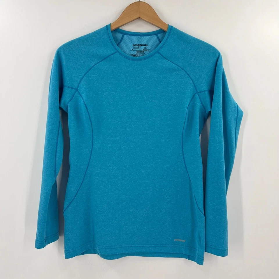 Patagonia Capilene 3 Топ XS Синий 100% Полиэстер Базовый слой Polartec Crew - Изображение 1 из 4