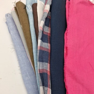 Scrap Bag 10 Pieces 100% Irish linen Crafting Fabric  SB4 - Image 1 of 4