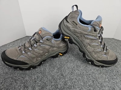 Size 8.5 Wide- Merrell Women’s MOAB 3 WP Granite Grey Hiking Shoes - Image 1 of 4