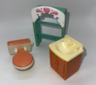 FISHER PRICE - Loving Family - #74617 - Powder Room Set - Toilet, Basin Sink +