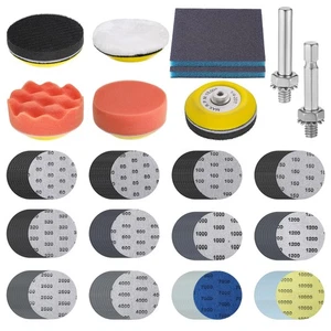 120Pcs 3 Inch Sanding Disc Polishing Kit 60-10000 Grits Wet Dry Sandpaper wit... - Picture 1 of 7