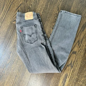 Levis 514 Jeans Mens 34x34 Gray Straight Leg Stretch Denim Regular Fit Dark Wash - Picture 1 of 8
