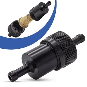 Filtro de gasolina y combustible en línea universal para motocicleta CNC carcasa de aluminio negro - Imagen 1 de 5