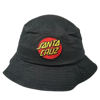 Sombrero de cubo Santa Cruz negro talla única bordado Flexfit Yupoong Foto 1 de 4