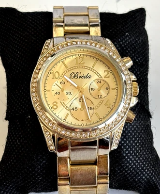 Men's Breda Goldtone iced bling Hip Hop watch model 2288 - Image 1 of 4