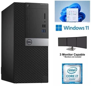 Dell OptiPlex 7040 MT i7 6700 3.40GHz 8GB RAM 128GB SSD Windows 11 Pro Desktop - Picture 1 of 1